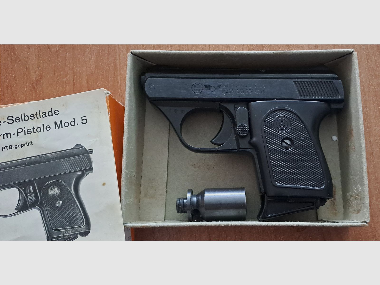 HS Mod.5 Cal. 8 mm blank/ PTB 100/2 from 1993