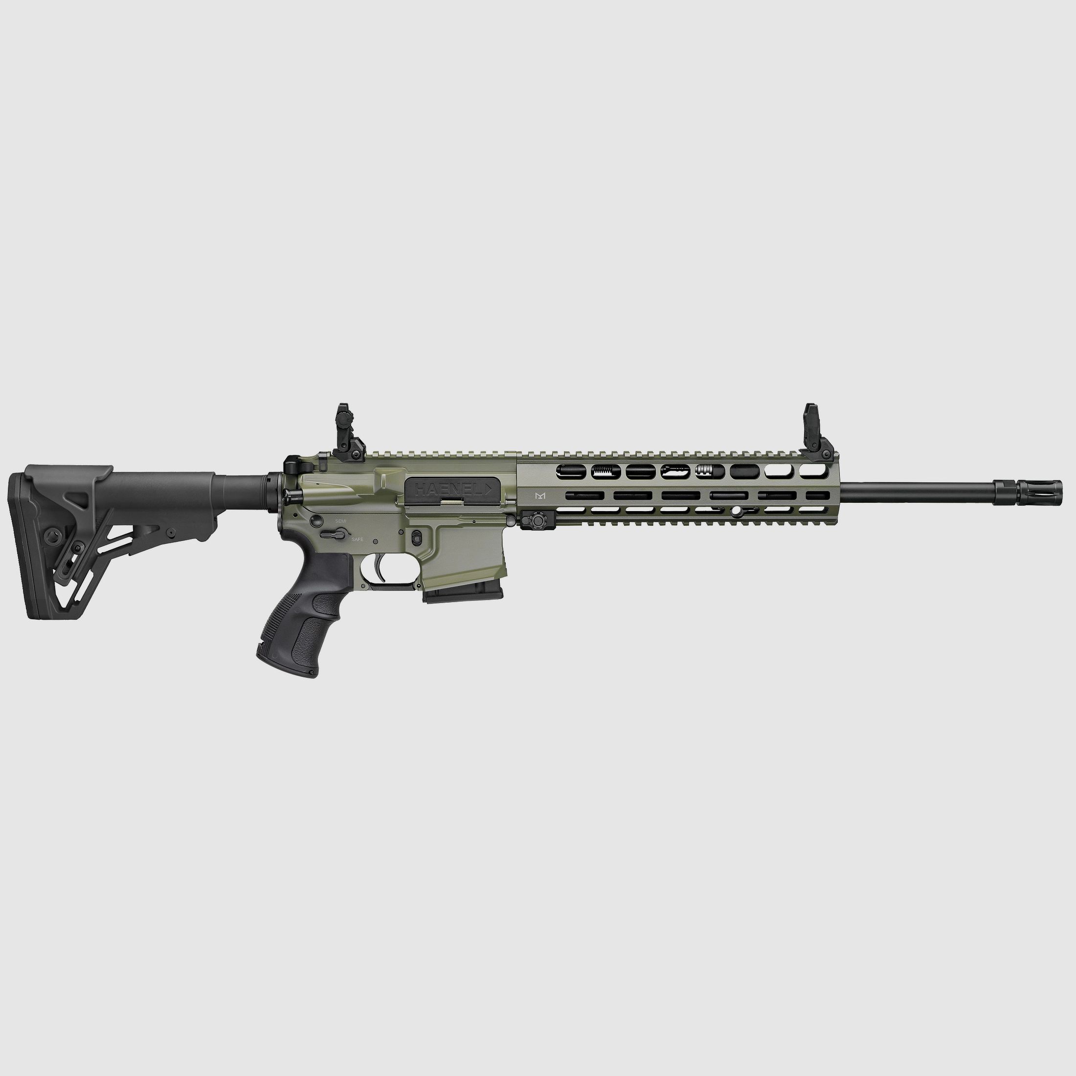 Haenel CR 223 M-LOK Handschutz Lauflänge 423 mm | Matchabzug | Handschutz lang | Oliv | sportlich zugelassen, Kal. .223 Rem.