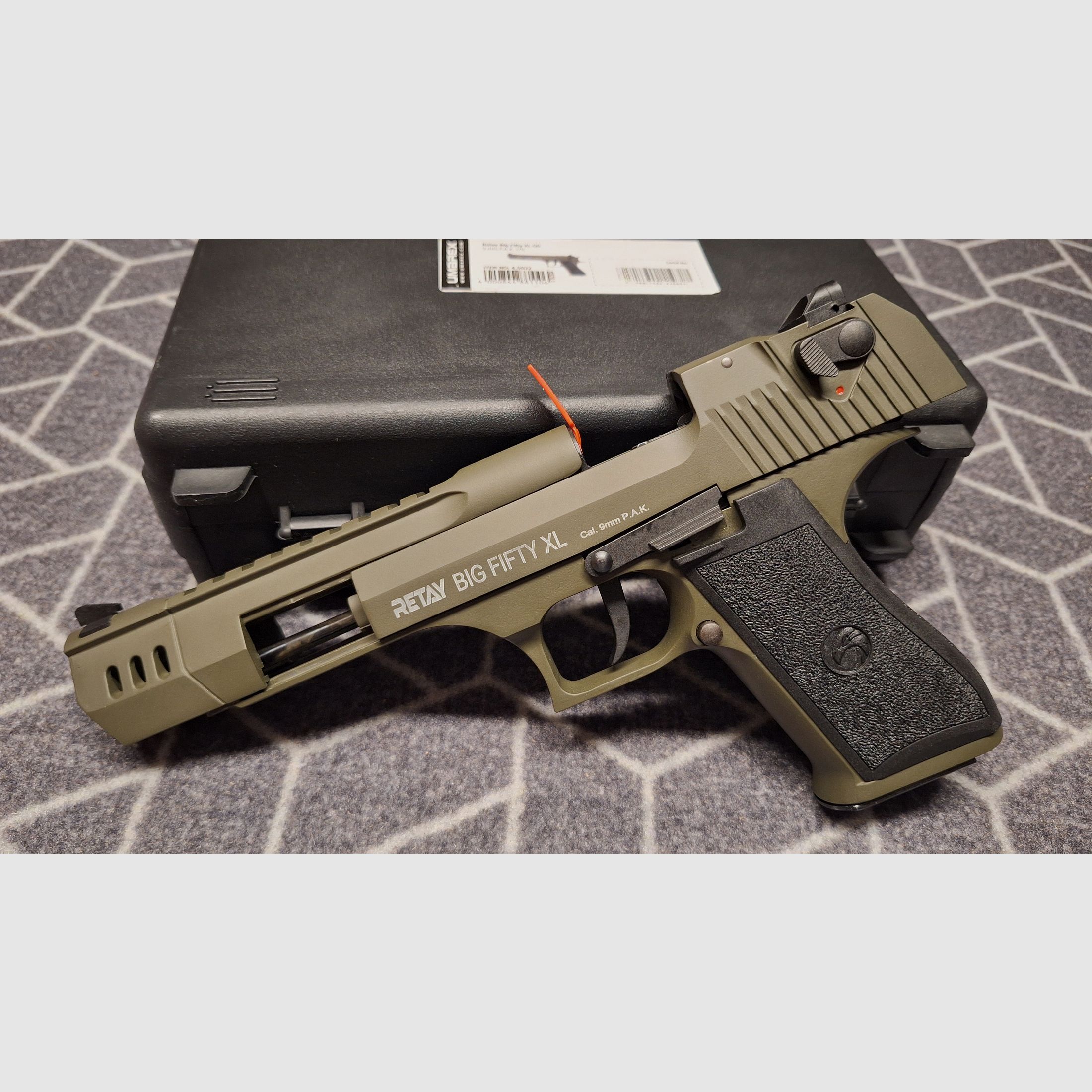 Retay Big Fifty XL Oliv Schreckschusspistole 9mm P.A.K. NEU!