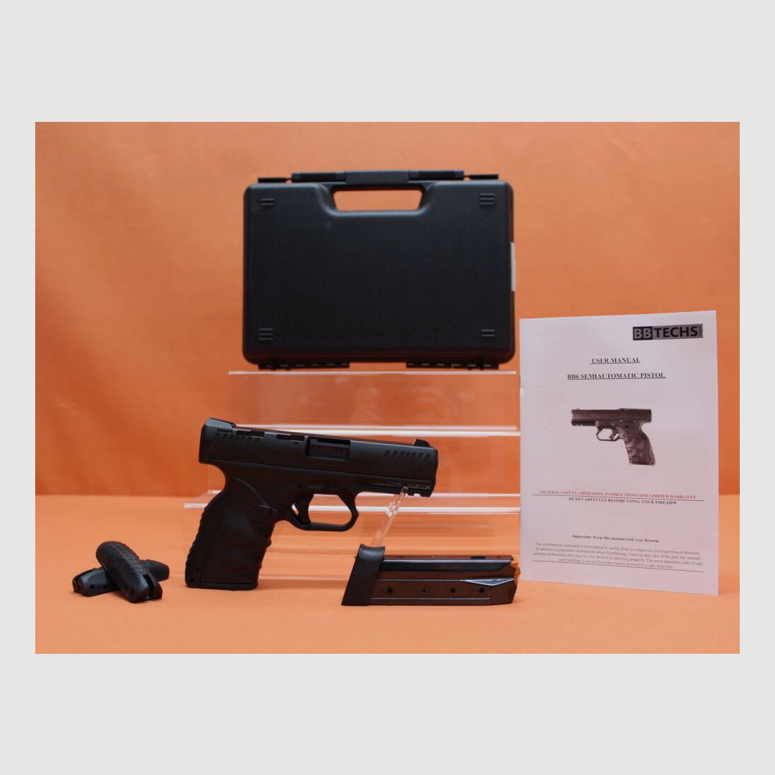 BBTechs Ha.Pistole 9mmLuger BBTechs BB6 4" Lauf, Verschluss mit Optic Socket Leuchtpunktvisiere Typ DOCTER