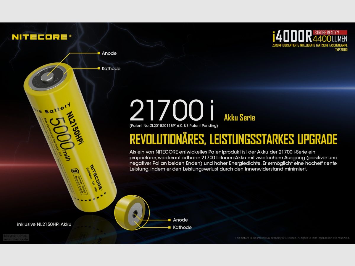 Nitecore I4000R flashlight i4000R 4400 lumens