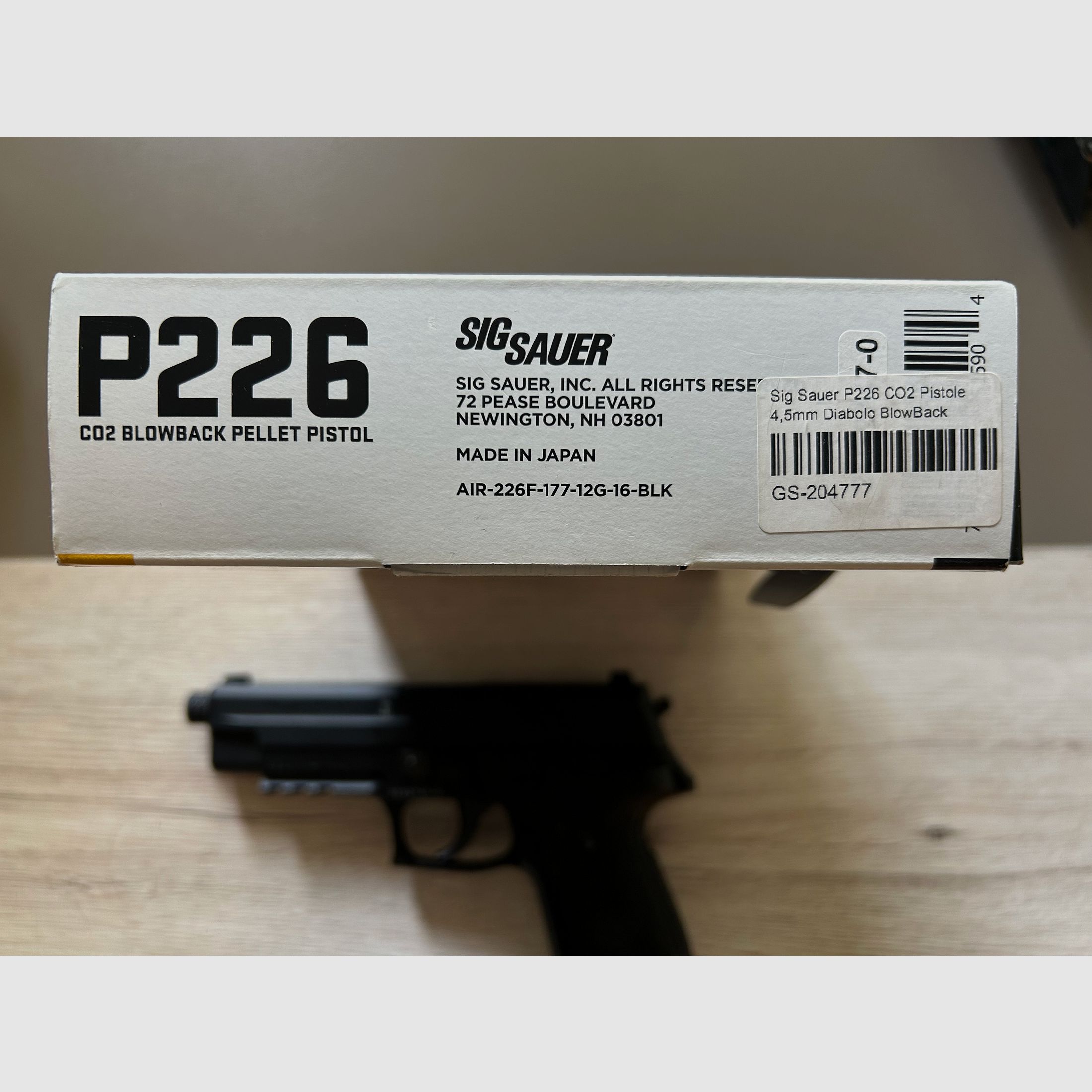 Sig Sauer P226 CO2 Pistole 4,5mm Diabolo BlowBack