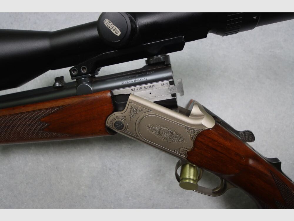 Merkel hand-spanner including Meopta ZF B4 double rifle mountain rifle