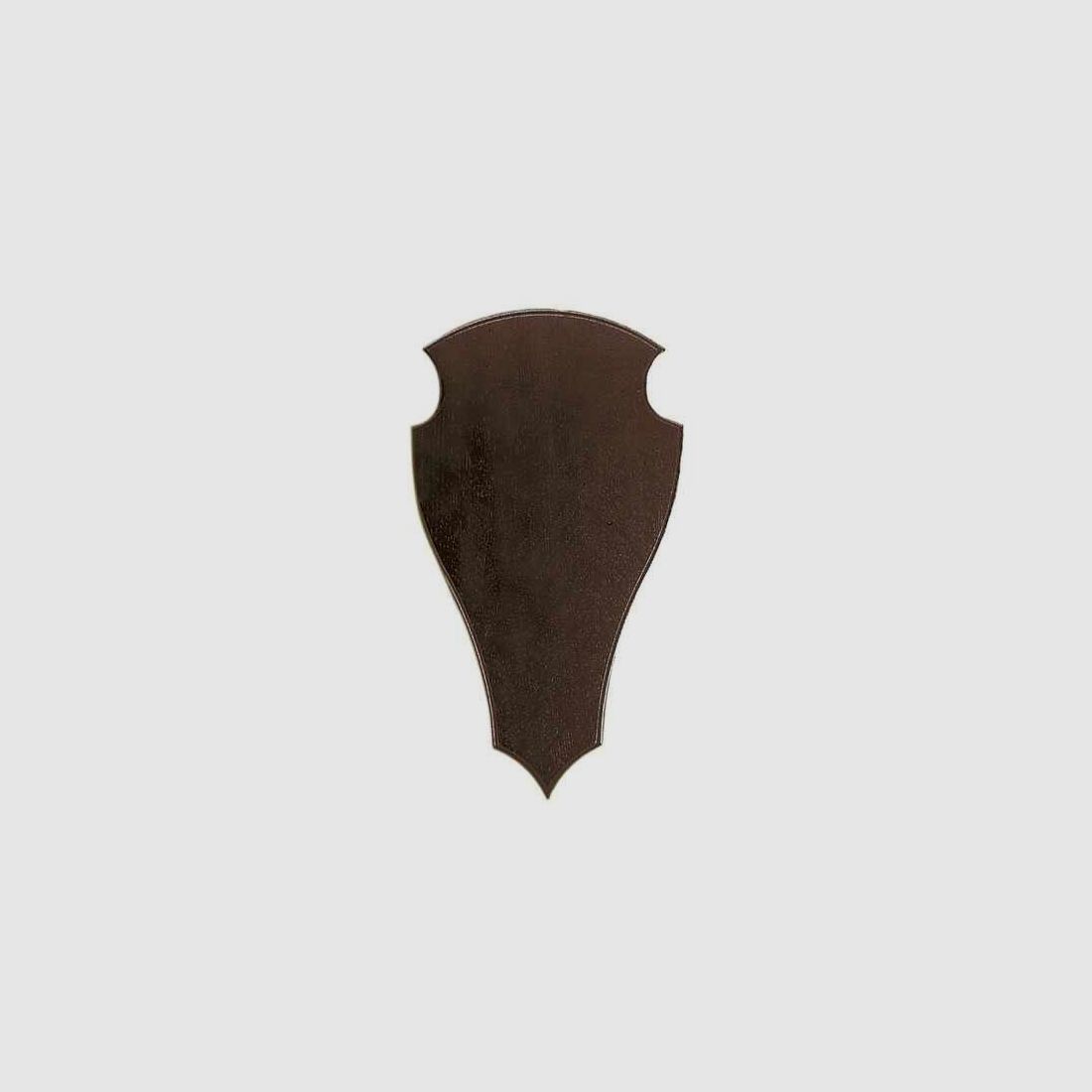Trophäenschild Damhirsch, Eiche dunkel, Größe 28x17,5cm