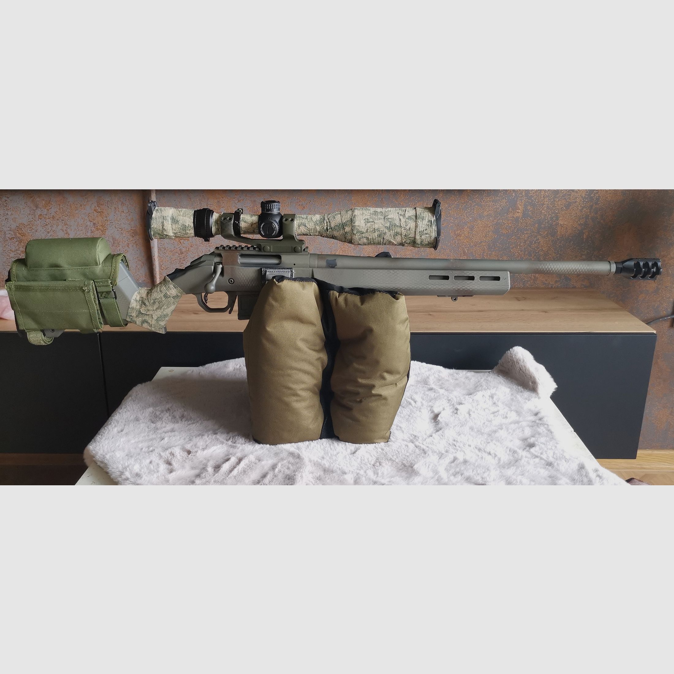 XXL rifle rest olive shooting aid shooting cushion shooting rest weapon rest shooting bench R