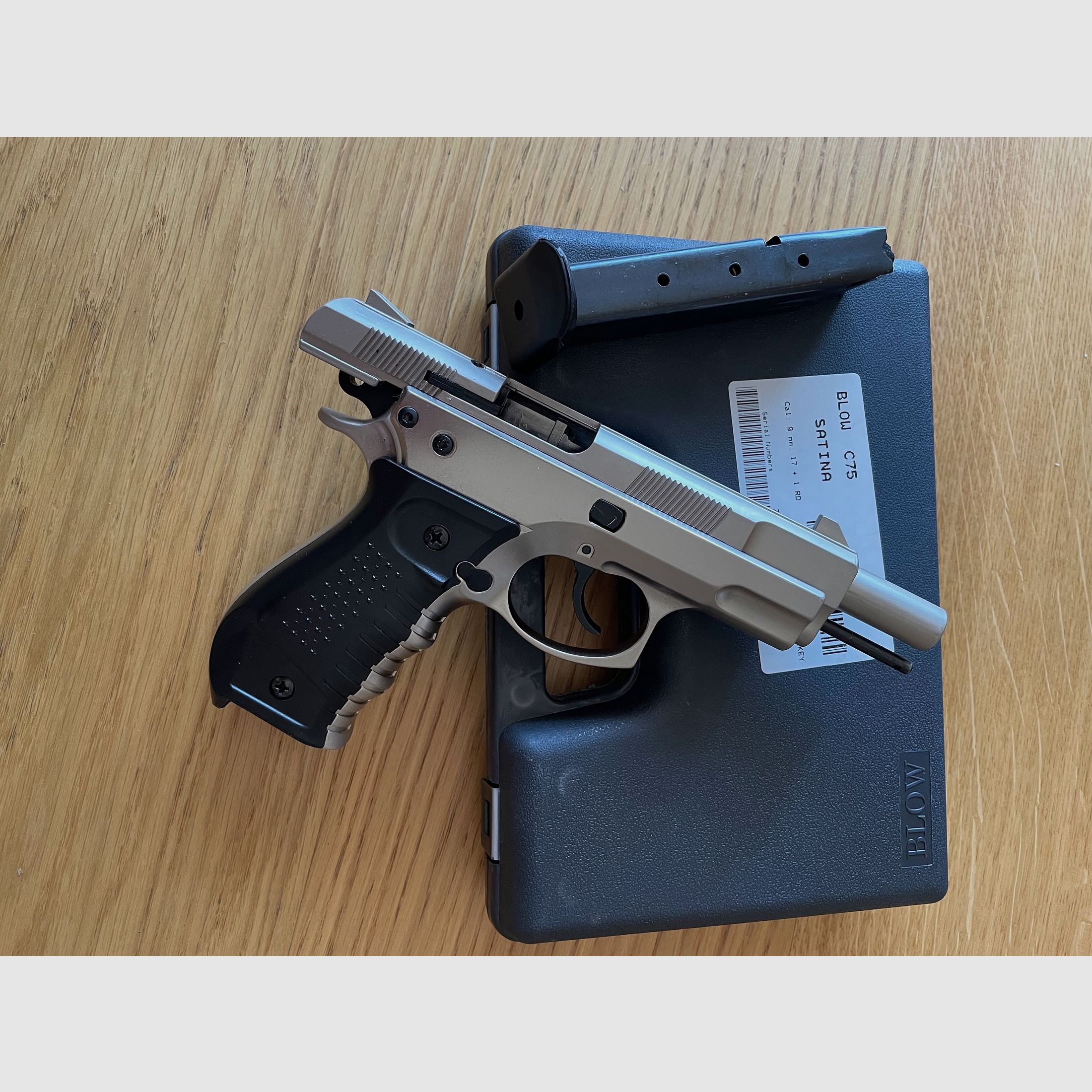 BLOW C75 Satin 9mm P.A.K. Schreckschusspistole CZ75 Nachbau - EU-weiter Versand