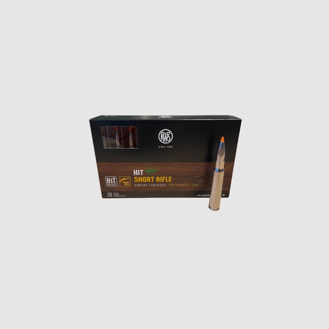 RWS 8x57 JS HIT Short Rifle 10,4 g 160 gr