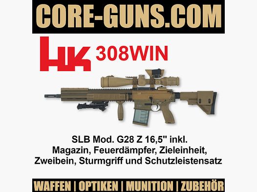 Heckler & Koch G28Z SLB Kaliber 308Win inkl. Zieleinheit und Zubehör	 Lieferzeit ca. 3 Monate nach Bestelleingang