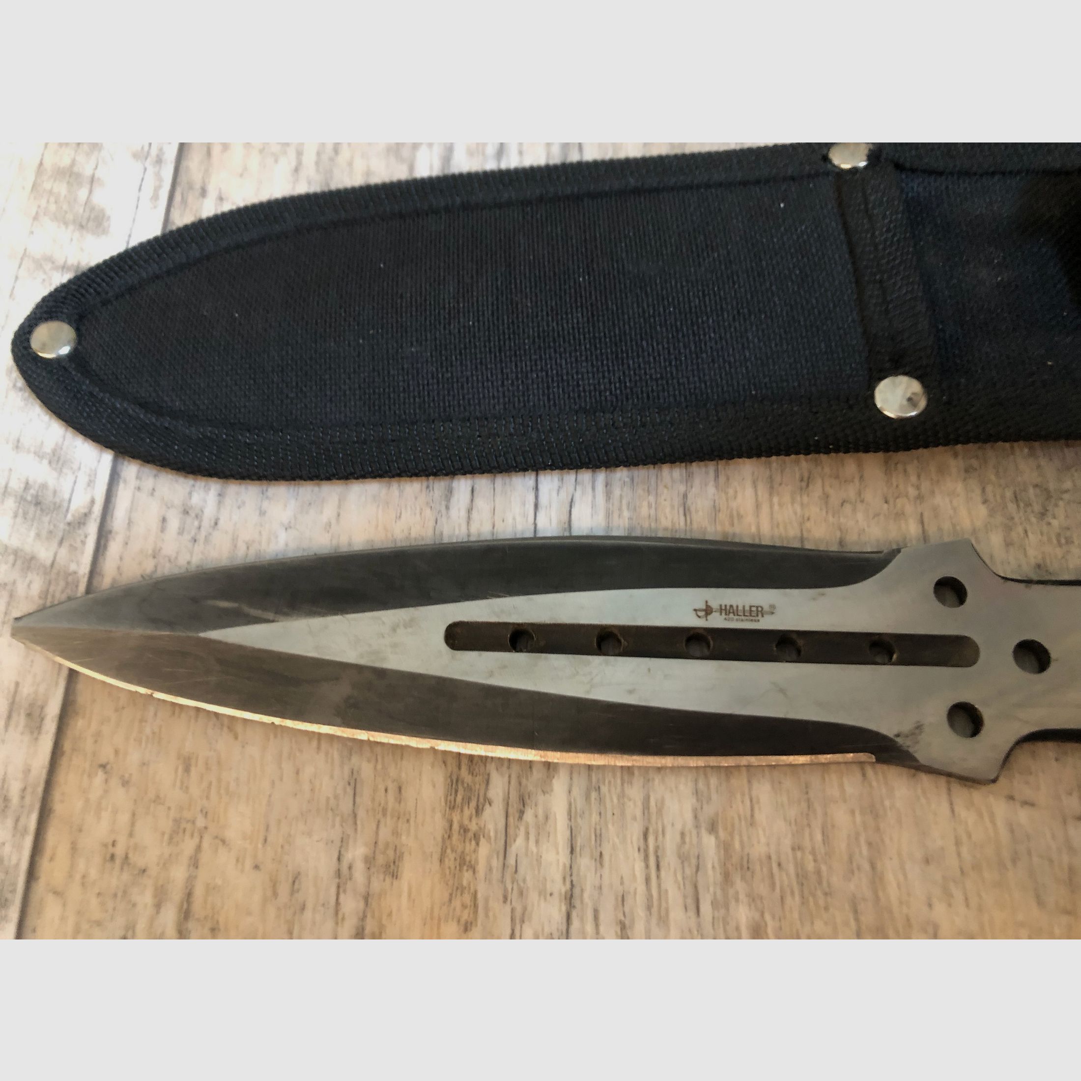 Throwing knife lot, Walther, City Brother Warhawk, Wild Cat, Haller