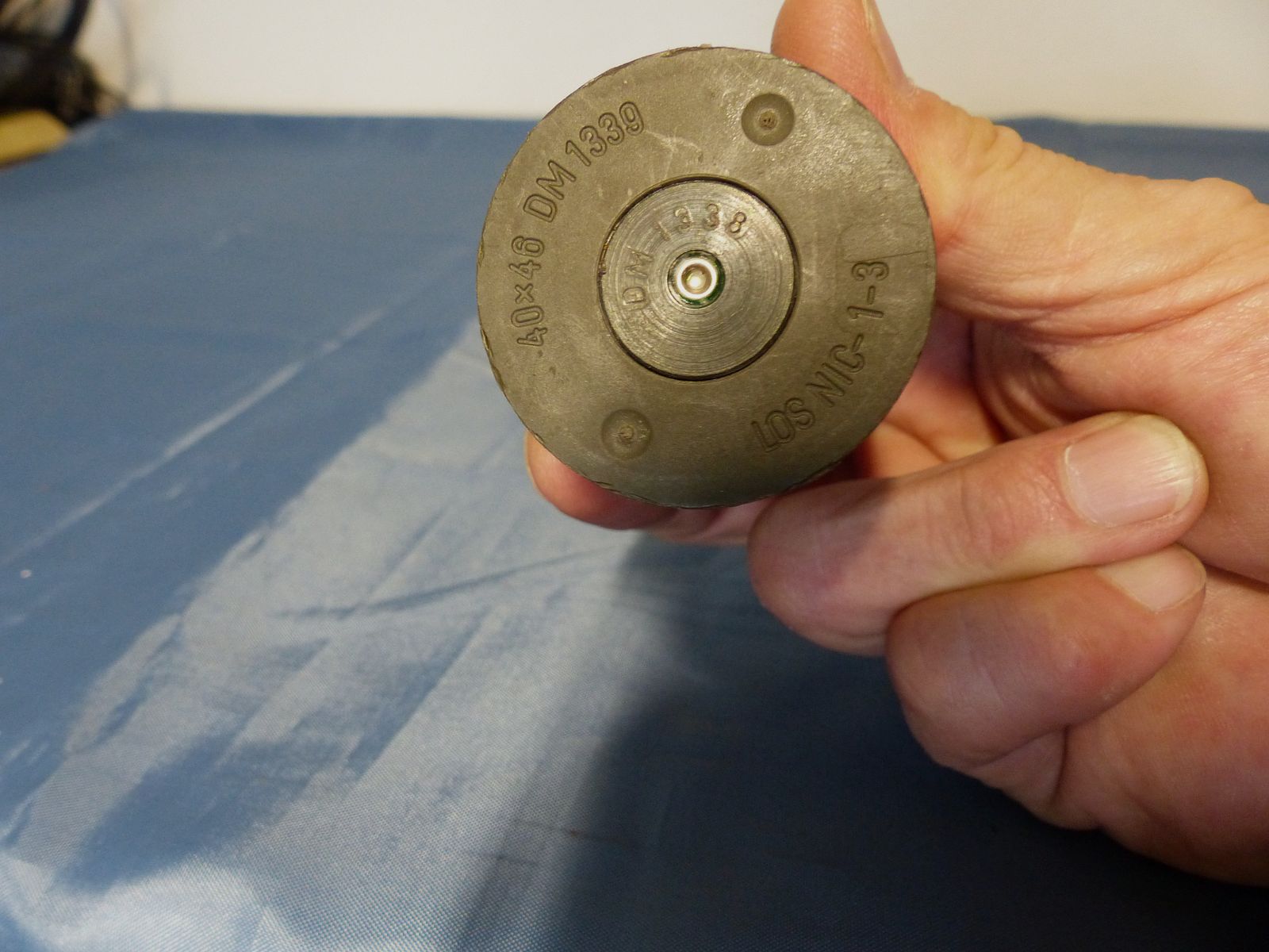 Bundeswehr BW 3 pieces of training ammunition cartridge projectiles blue G3 cleaning equipment 60s 70s