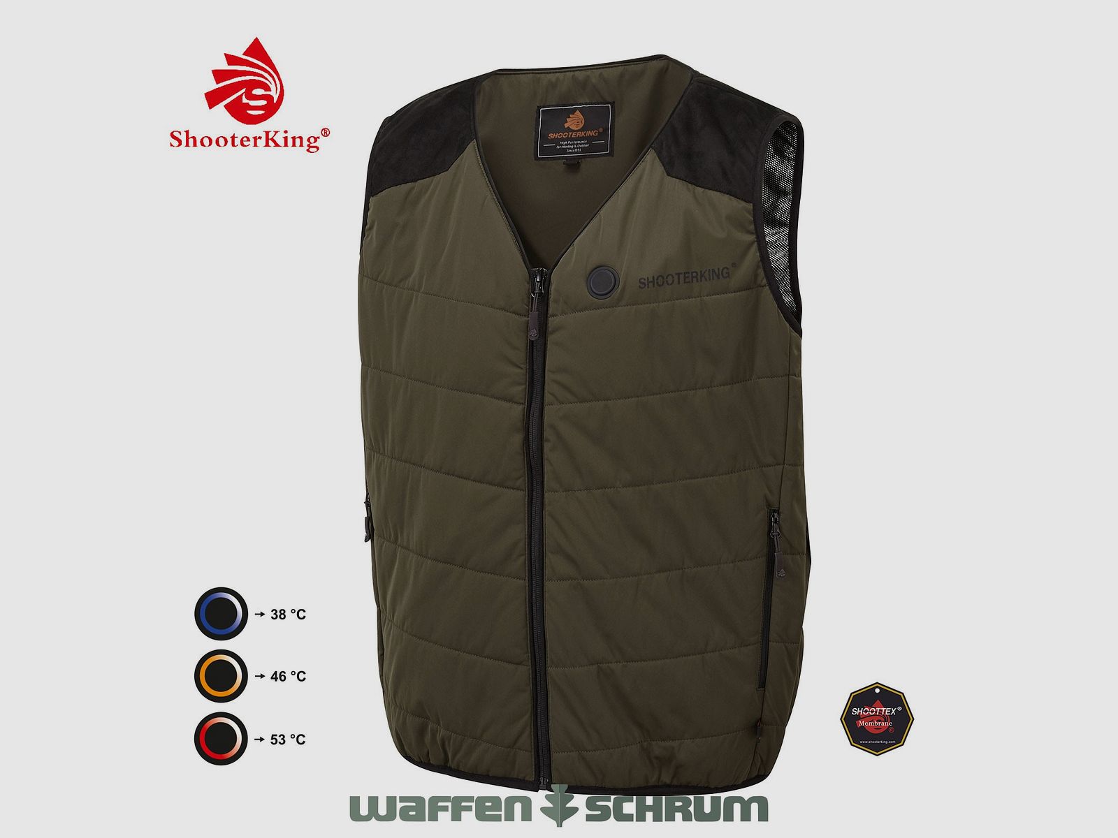 Shooter King Heizweste Brown