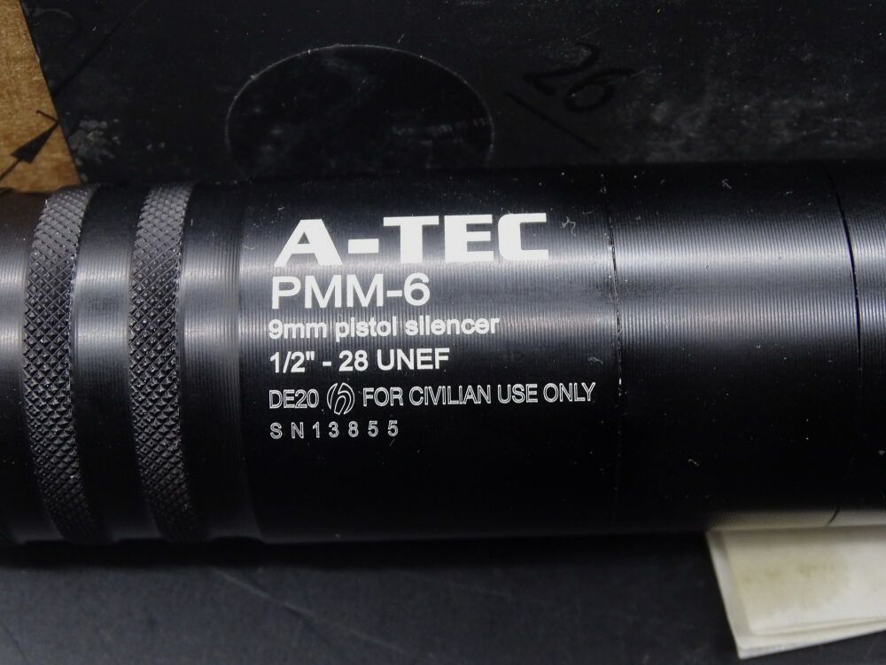 A-Tec PMM 6 Kaliber 9mm 1/2 - 28 UNF Schalldämpfer Ausstellungsstück Sonderpreis