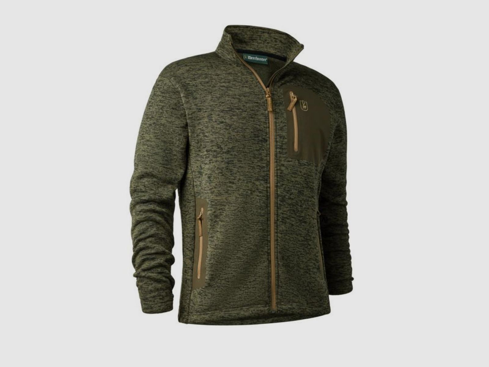 Deerhunter Sarek Strikjakke Olive Night Melange, billede 1 af 2