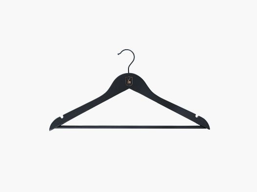 Deerhunter wooden hanger BLACK with shield logo 1.2 CM