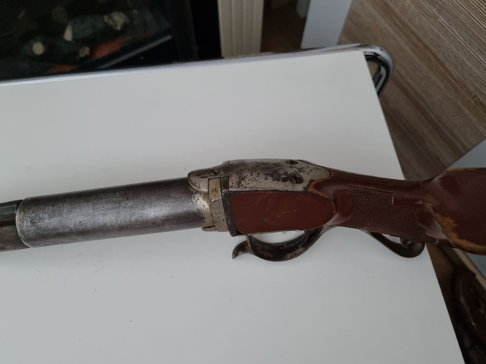 Antique air rifle presumably Oscar Wills
