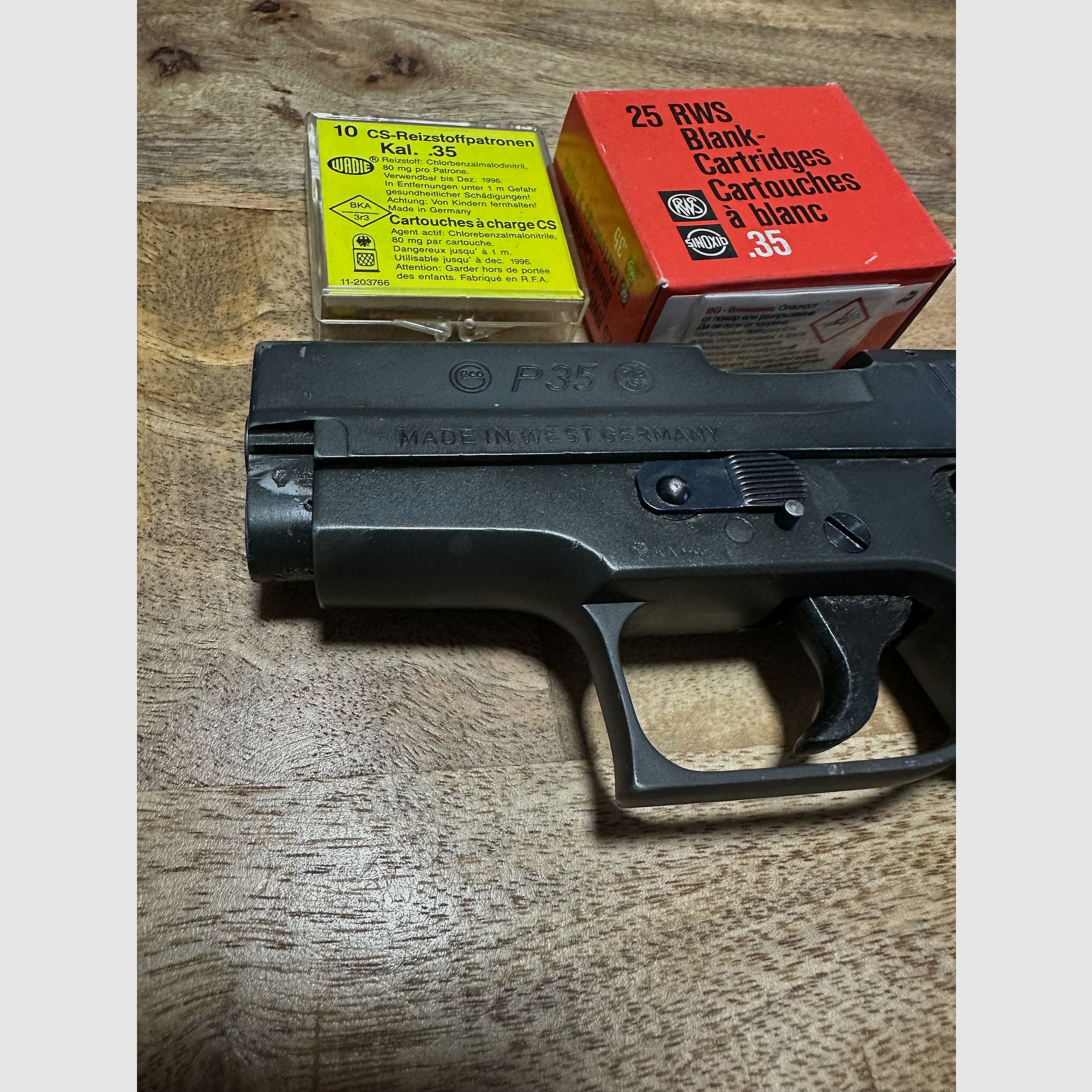 P35 cal. .35 Dynamit Nobel AG PTB 456 Knall