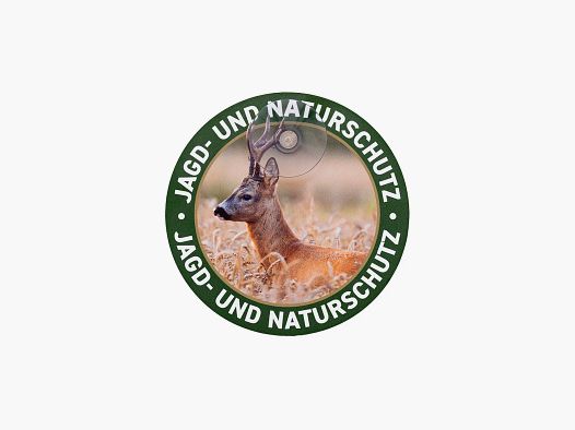 Autoschild rund mit Saugnapf "Jagd & Naturschutz" Rehbock