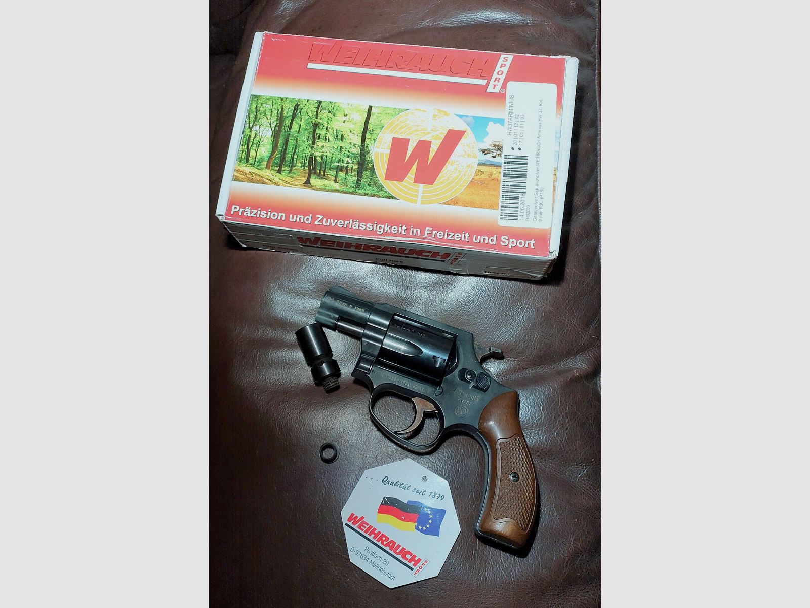 Weihrauch HW37 Kal. 9mm R.K. (PTB 887) OVP sehr gut erhalten (Arminius HW 37)