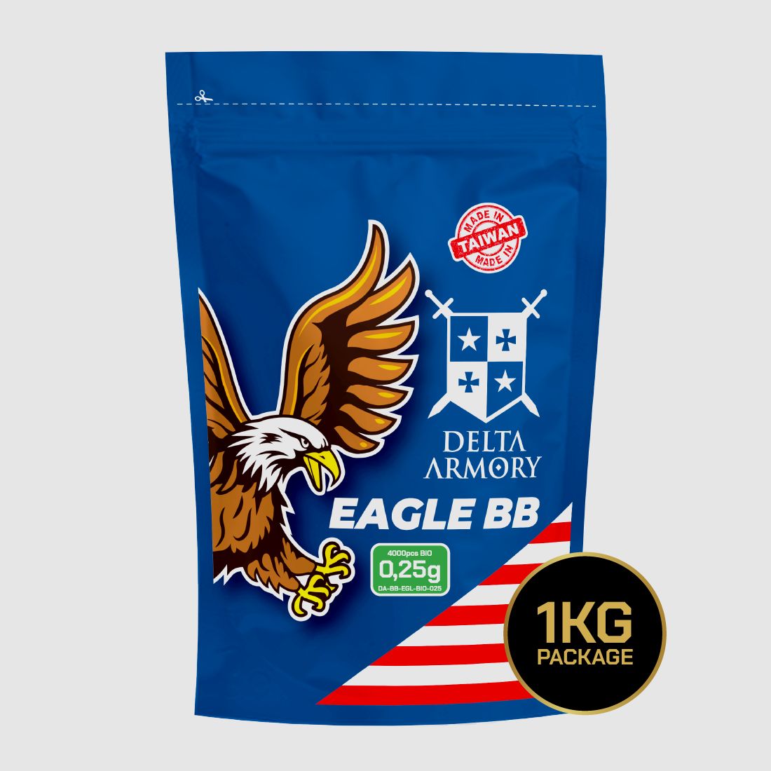 Airsoft Bio BBs kaliber 6mm - 0,25g Delta Armory EAGLE Biały 4.000 sztuk