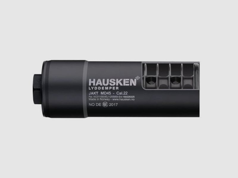 HAUSKEN Schalldämpfer f. EWB-Waffen MD45 -Aufsatz-SD .17-.22 Gewinde 18x1 (20+ dB)