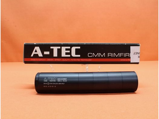 Silenciador A-TEC .22 A-TEC CMM Rimfire 1/2-28 (CMM4221228) con rosca interna