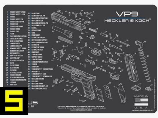 Cerus Gear Reinigungsmatte Heckler & Koch VP9