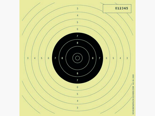 Specchio per bersaglio per pistola ad aria 14x14cm numerato