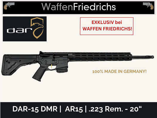 DAR | Dynamic Arms Research DAR-15 DMR (Designated Marksmann Rifle) - 20" Lauf - Waffen Friedrichs