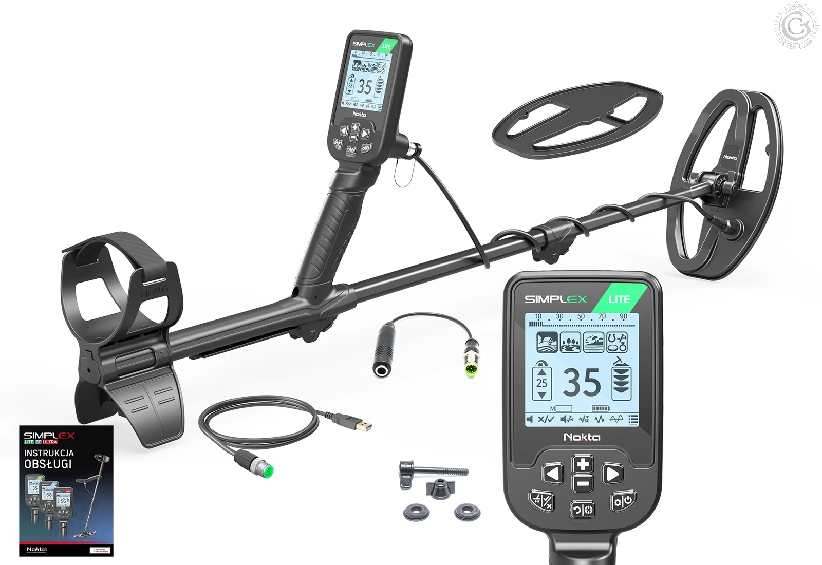 Nokta Simplex Lite SX24 9" DD Metalldetektor, wasserdicht, USB