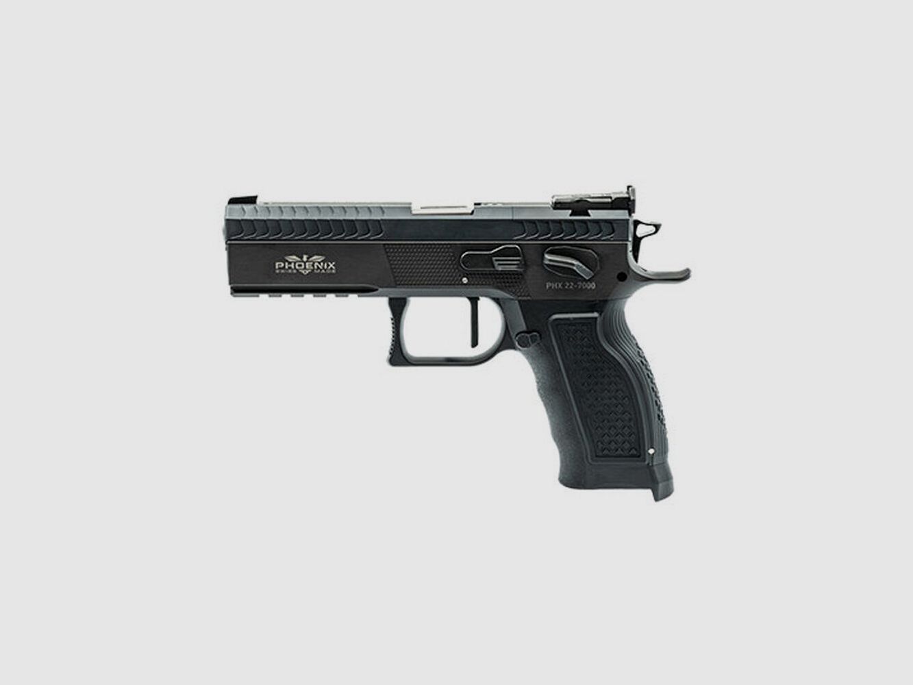 Pistole Phoenix Predator Alu Schwarz SA Kaliber 9×19 mit schwarzem Korn 9×19