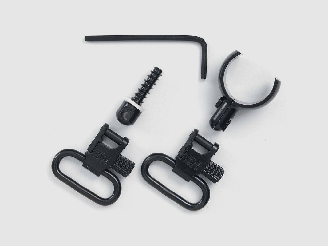 Uncle Mike's QD-Riemenbügel-Set Magnum mit Laufbandklemme für Schrotflinten (0.700 - 0.750), Schwarz