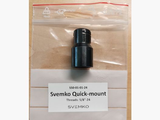 Svemko Schalldämpfer Quick Mount Adapter  5/8"-24 UNF NEU