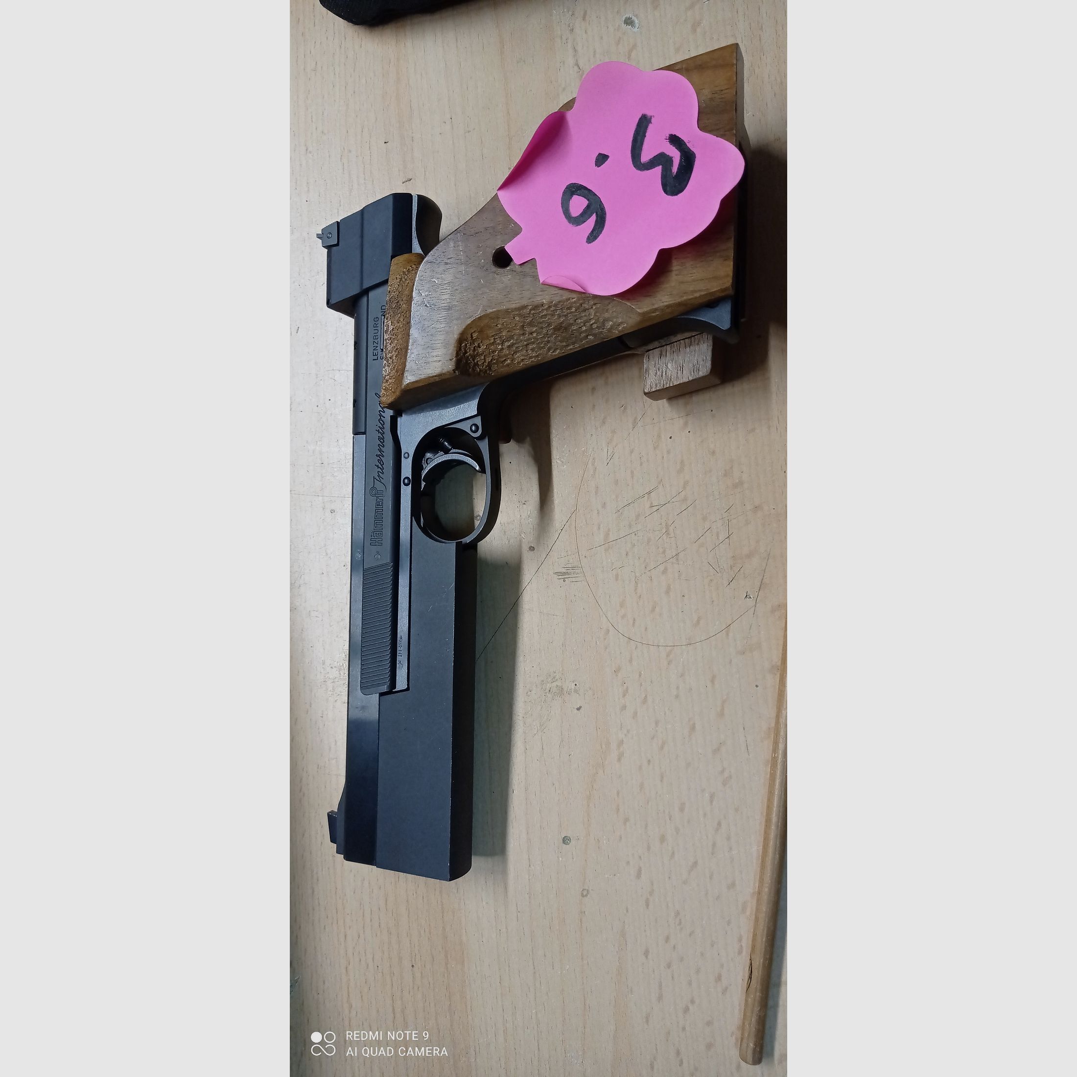 Semi-automatic pistol Hämmerli 208 including barrel weight