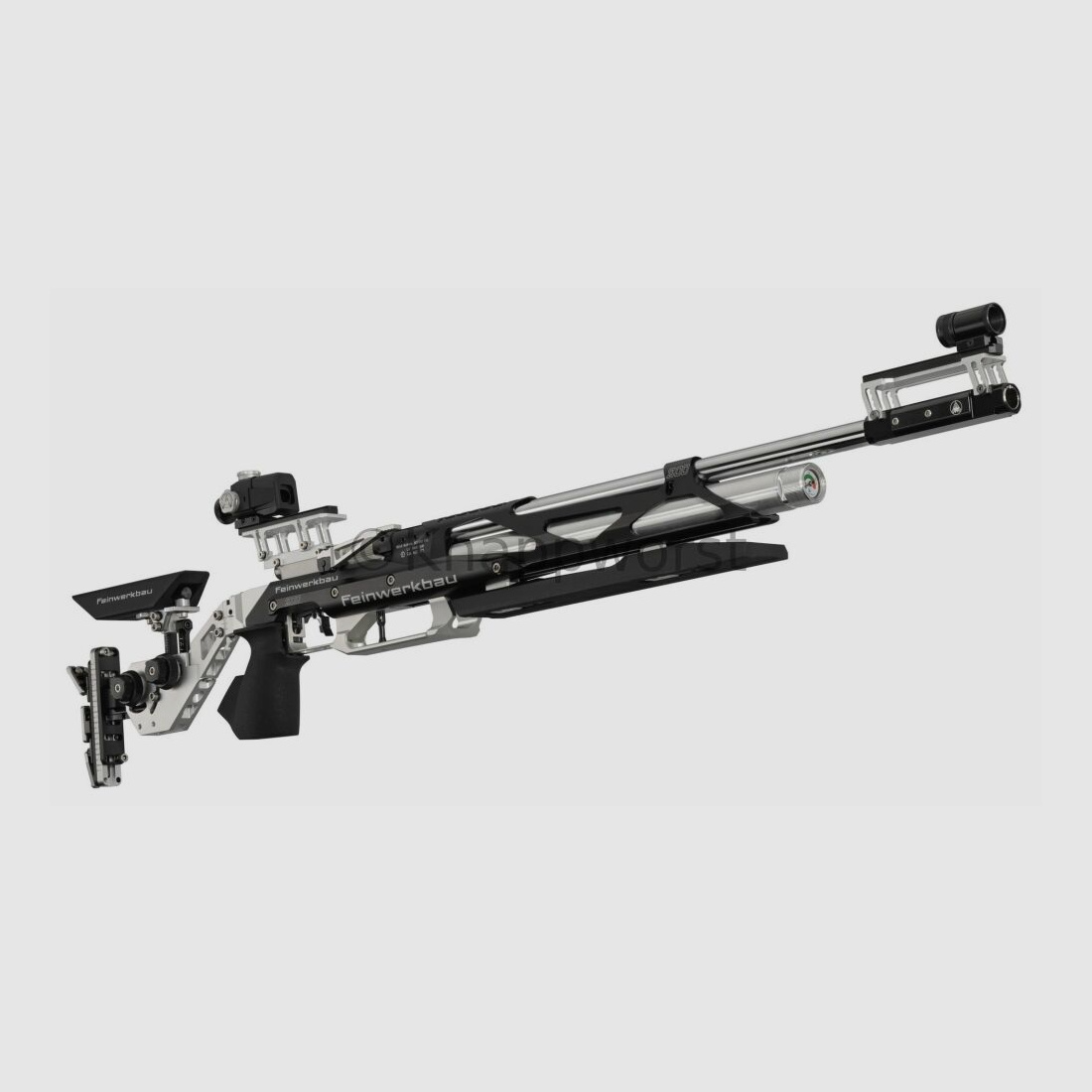 Feinwerkbau Feinwerkbau 800X Alu Silb/Schw Auflage, Schaftkappe X-line