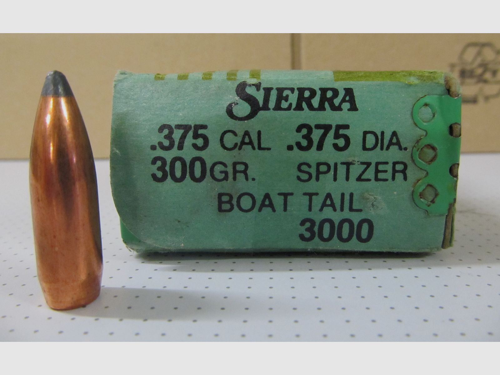 Sierra .375 Cal. 300 grs. Spitzer Boat Tail