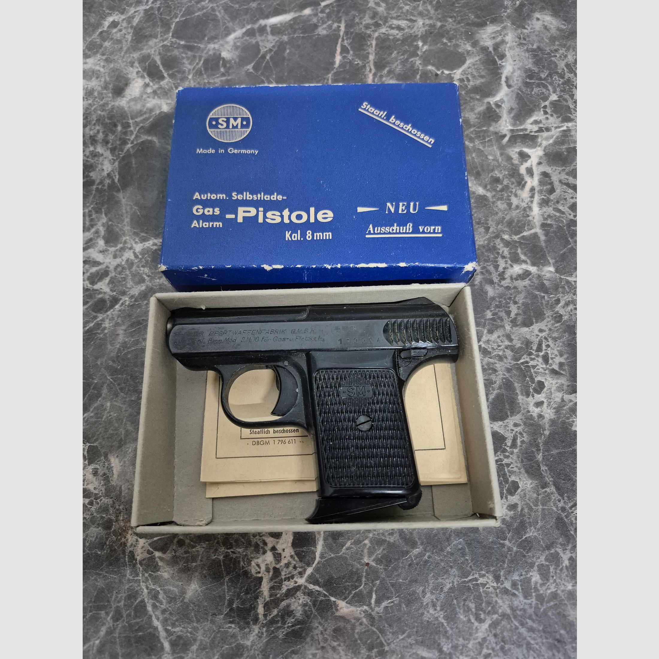 Pistola de señal/alarma/gas SM 8 mm modelo 10