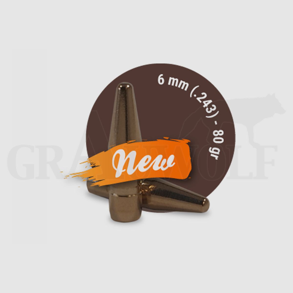 .243 / 6 mm 80 gr / 5,2 g Fox Target Bleifrei Geschosse 100 Stück