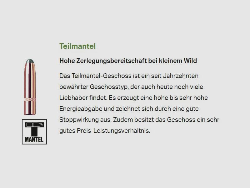 RWS Kugelpatronen 5,6x50R Mag TMS 20 Stk 3,24g/50grs