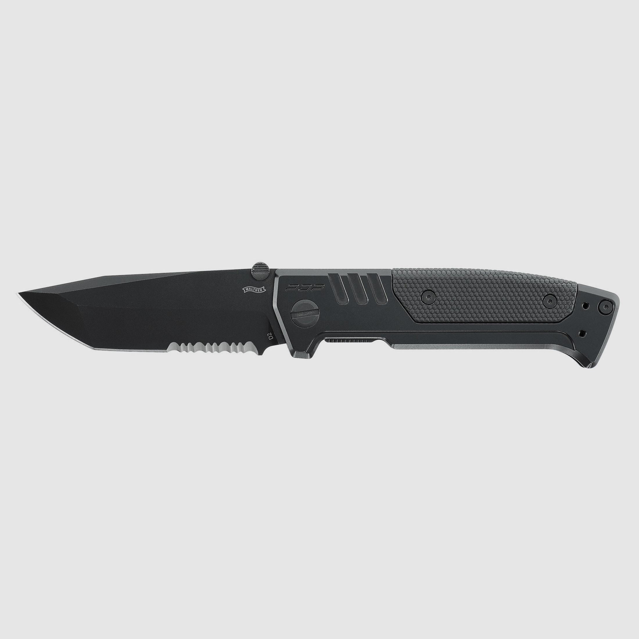 Umarex 5.0898 Knife Walther PDP Steel Frame Tanto Folding Knife BLK-BLK-SE