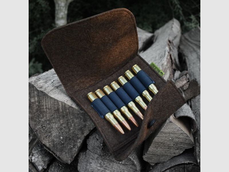 Wood Owl Rifle Felt Cartridge Case