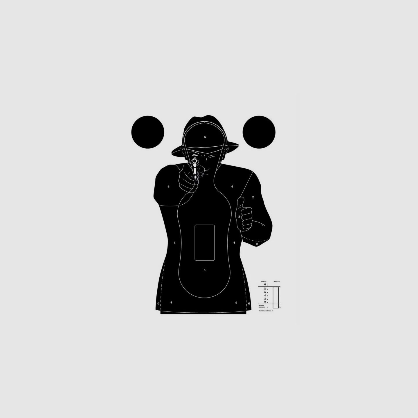 Zielscheibe menschliche Silhouette 50x70 cm Polizei