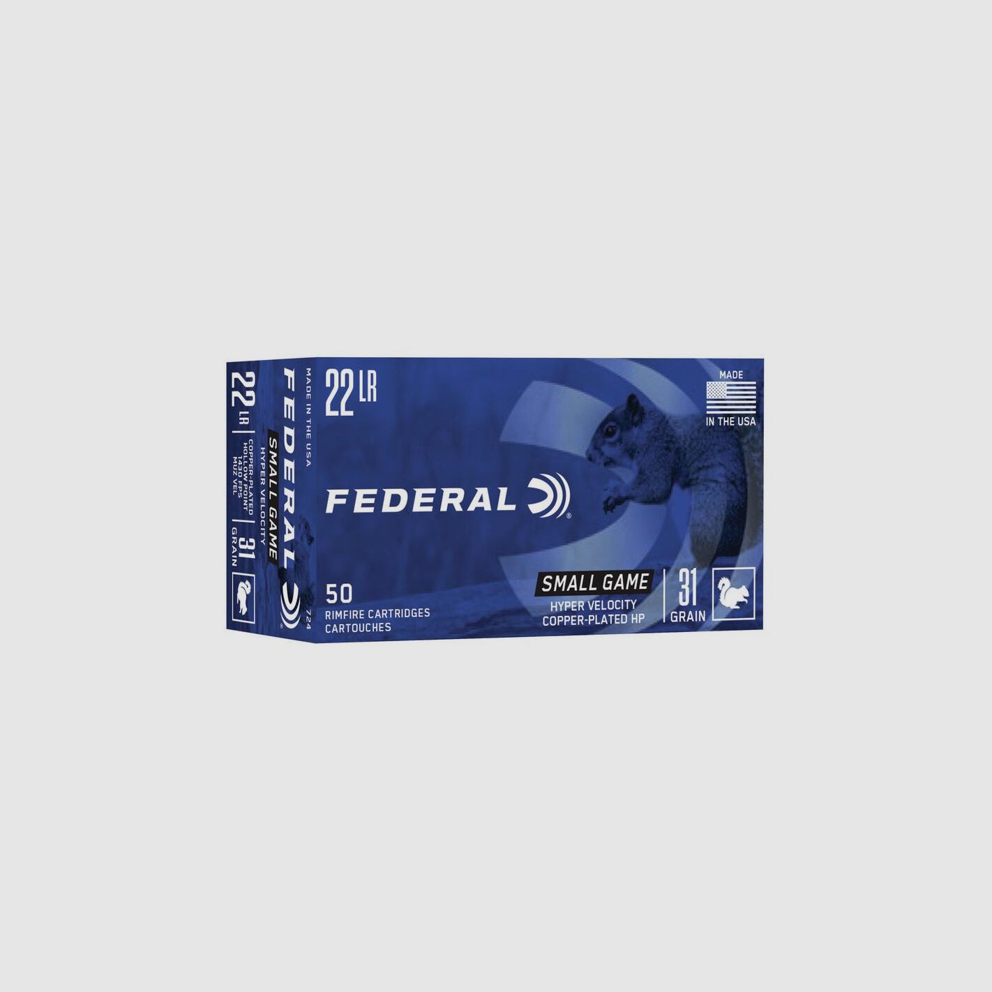 FEDERAL 22 LR HYPER VELOCITY 31 GRS COPPER-PLATED HP 50 STK, Bild 1 von 6