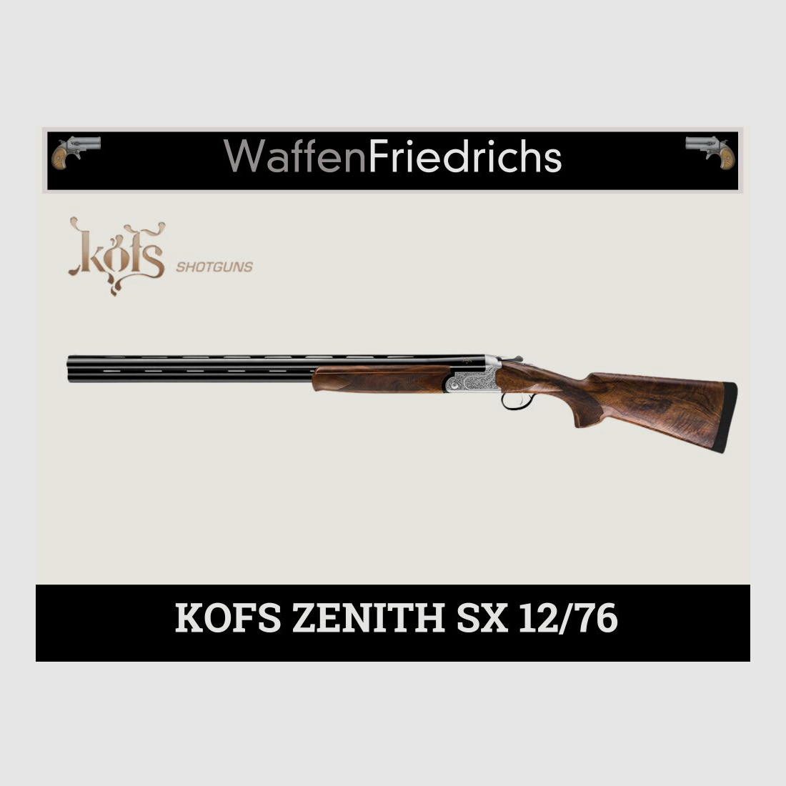 KOFS	 ZENITH SX 12/76 BDF Bockdoppelflinte - Waffen Friedrichs