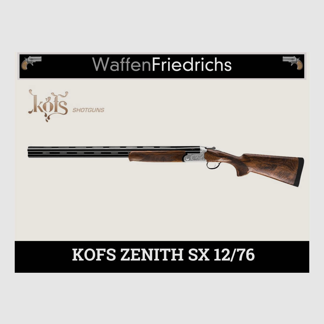 KOFS ZENITH SX 12/76 BDF Bockdoppelflinte - Waffen Friedrichs