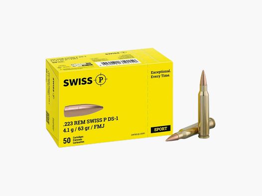 Swiss P Büchsenpatronen .223 Rem. Vollmantel 63gr.