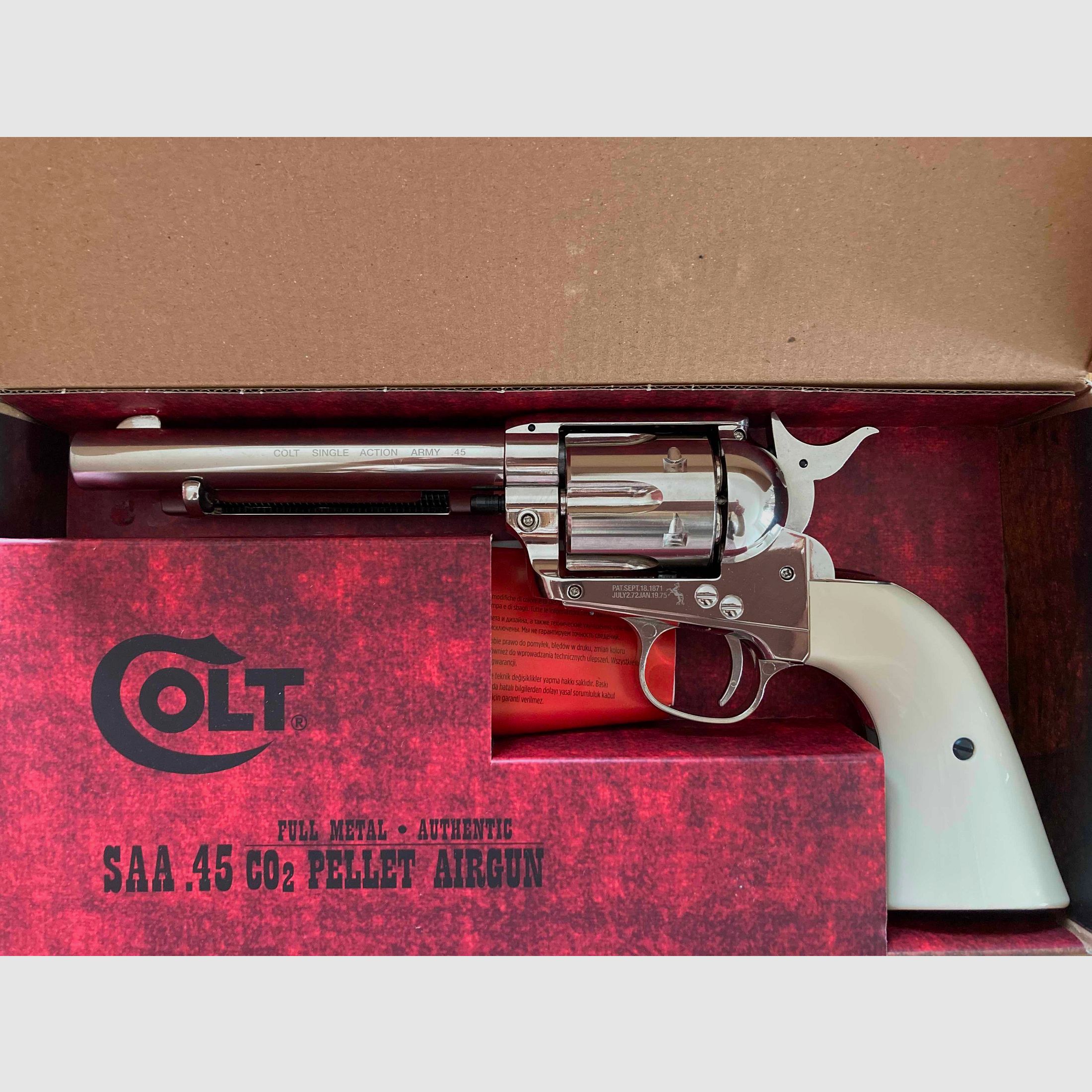 CO2 Revolver COLT SAA . 45  WHITE