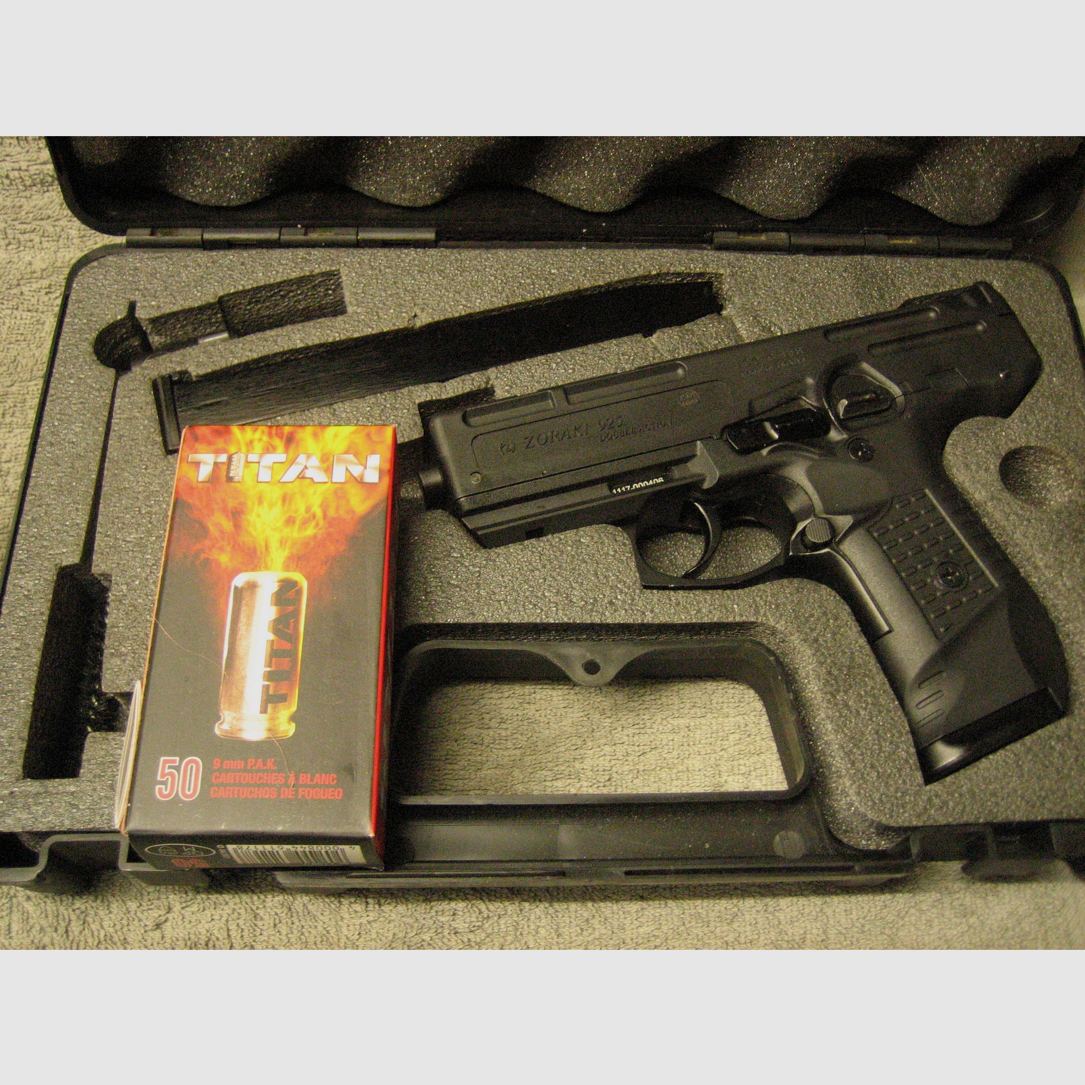 Zoraki 925 PAK neuwertig PLUS eine neue Packung 9 mm PAK Munition 