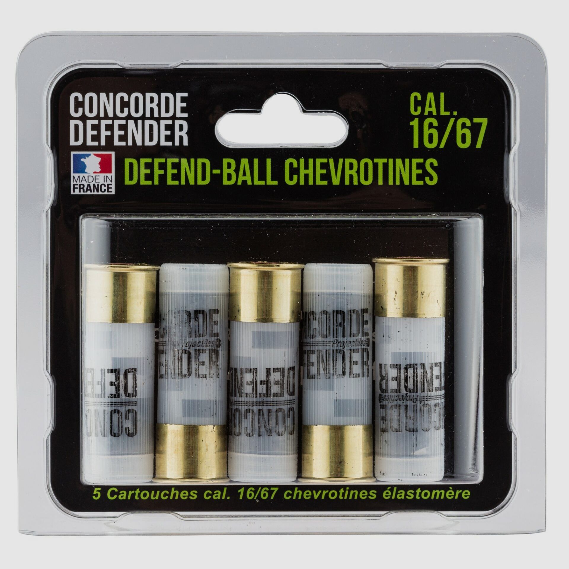 5 Patronen Defend-Ball Kal. 16/67 Gummischrot CONCORDE, Bild 1 von 5