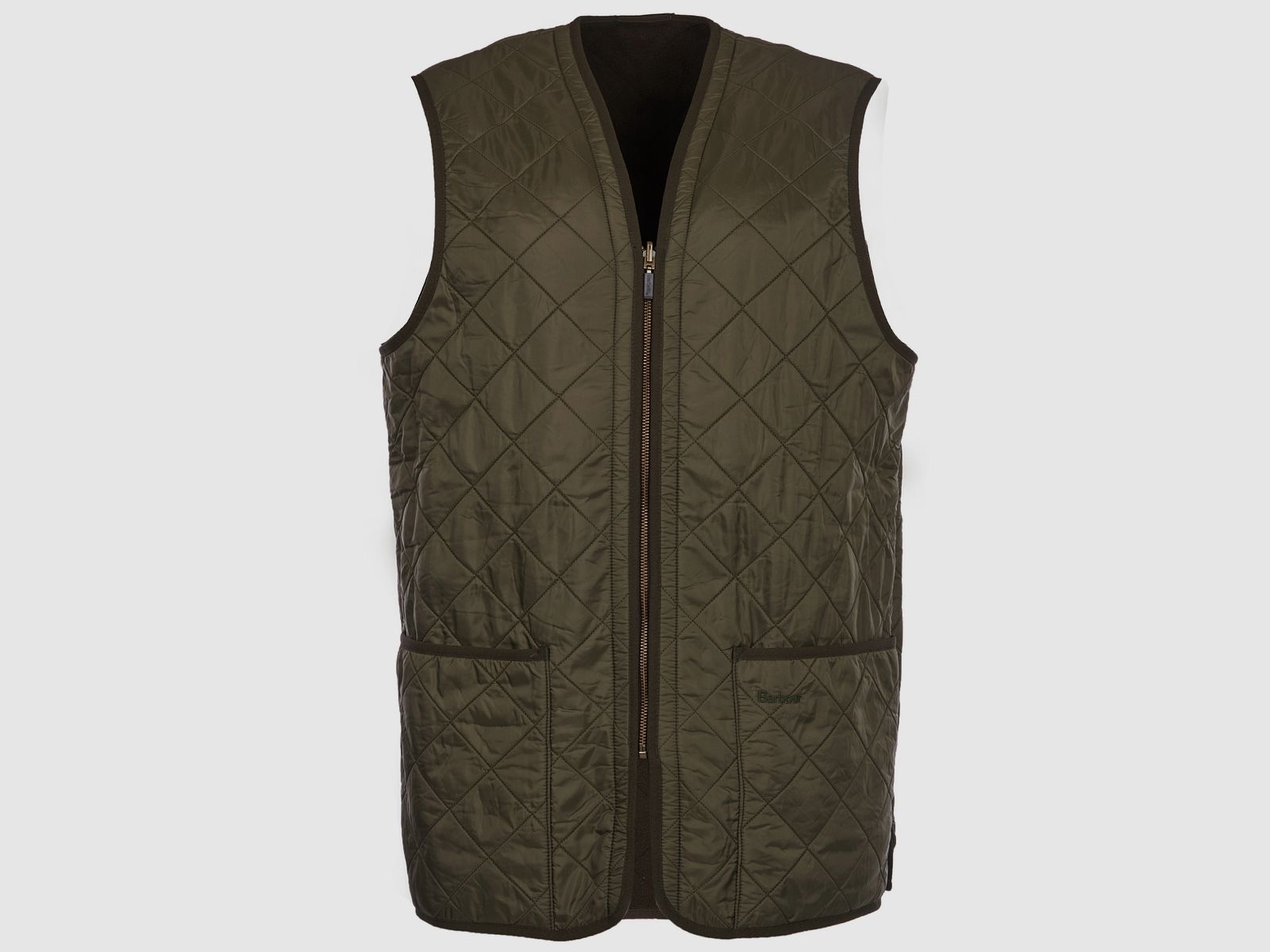 BARBOUR POLARQUILT FLEECE VEST/ZIP-IN LINER, OLIVE