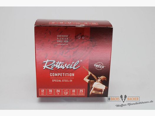 Rottweil Special Steel Trap STAHL 12/70 2.5mm No. 7 24g 25 shots